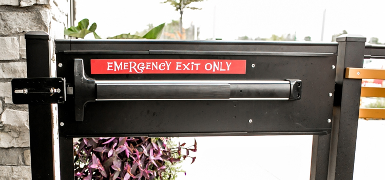 emergency push bar installation in Miramar